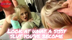 Blonde Slut In Mirror Sissy Captions'