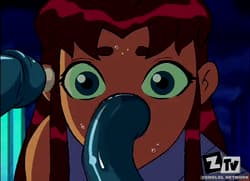 Starfire tentacle fucked and filled with cum'